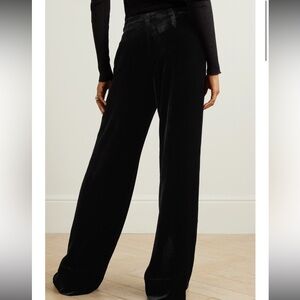 NWT toteme Black Velvet Wide-Leg Pants